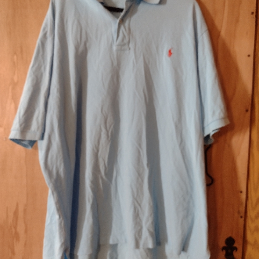 Men's Light Blue Ralph Lauren Polo Shirt Size 3xlt